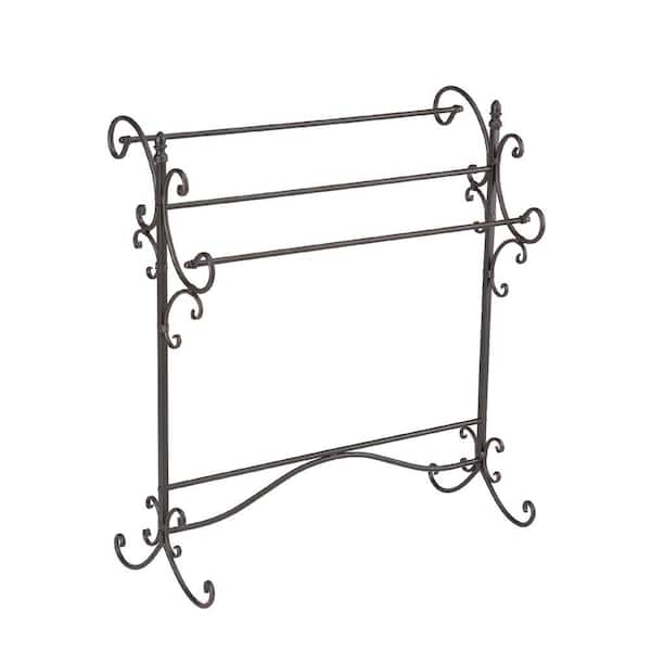 Unbranded Iron Freestanding Blanket Rack in Black