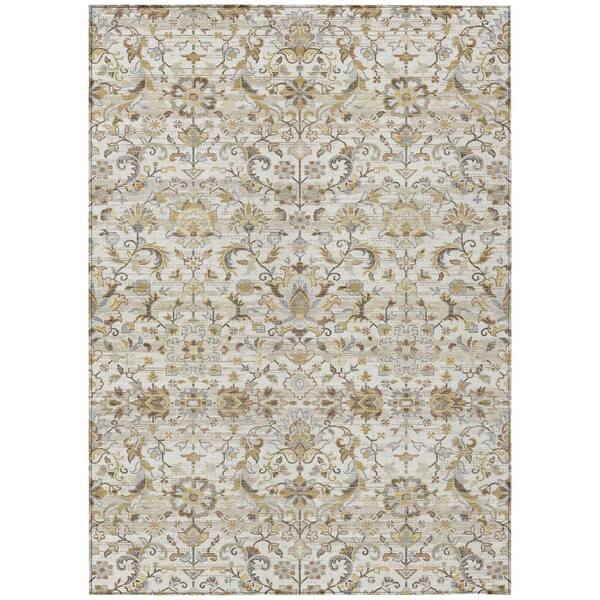 Chantille Machine Washable Indoor/Outdoor Abstract ACN2485 Ivory 10 ft. x 14 ft. Area Rug
