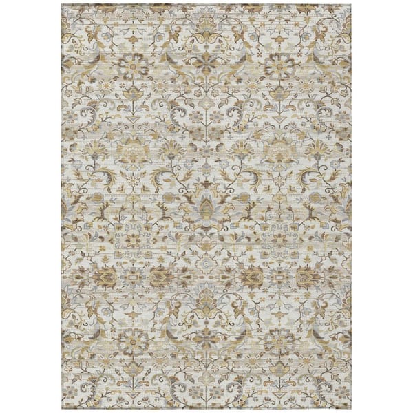Chantille Machine Washable Indoor/Outdoor Abstract ACN2485 Ivory 3 ft. x 4 ft. Area Rug