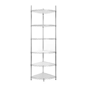 Chrome 6-Tier Adjustable Heavy Duty Metal Wire Shelving Unit (18 in. W x 72 in. H x 18 in. D)