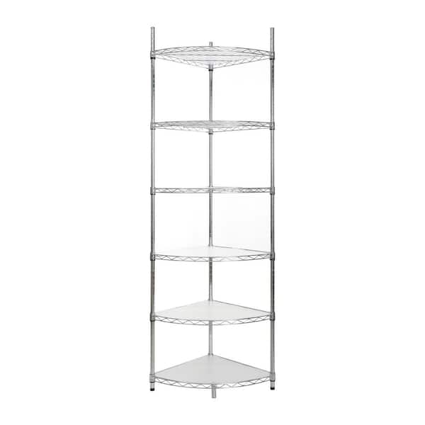 cadeninc Chrome 6-Tier Adjustable Heavy Duty Metal Wire Shelving Unit (18 in. W x 72 in. H x 18 in. D)