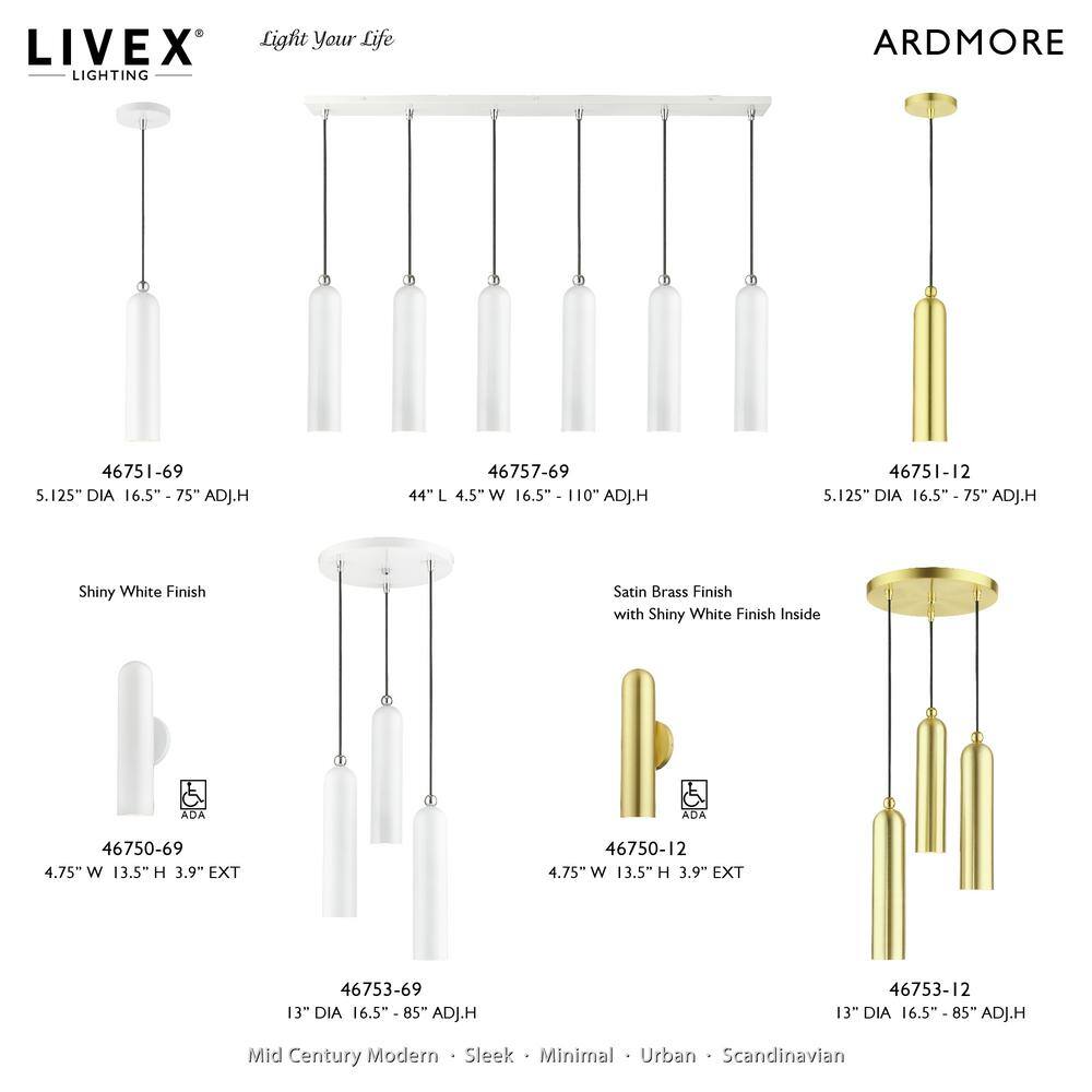Elegant Satin Brass LED Pendant Light for Indoor/Outdoor Use