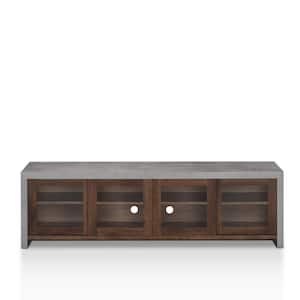Linah 70.86 in. Distressed Walnut tv Stand Fits tv's up to 81.5 in.