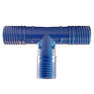 1 in. Barb Insert Blue Twister Polypropylene Tee Fitting