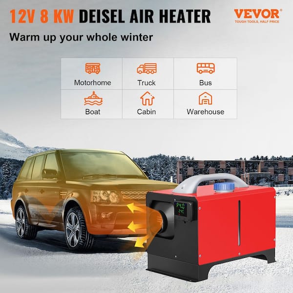 VEVOR Diesel Heater 27297 BTU Diesel Parking Heater with Black LCD and Remote  Control Diesel Air Heater for Boat ZCJRQXHK8KWXKHYJ1V0 - The Home Depot