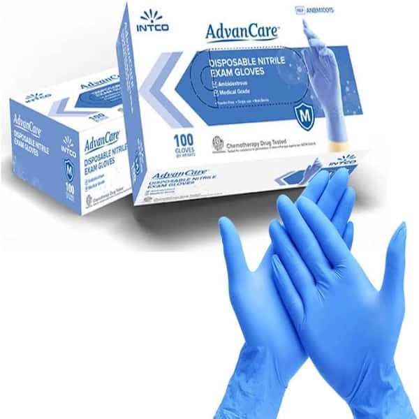 AdvanCare 3.5Mil Small Nitrile Material Exam Gloves in Blue Color Mult-Purpose [Case of 1000]