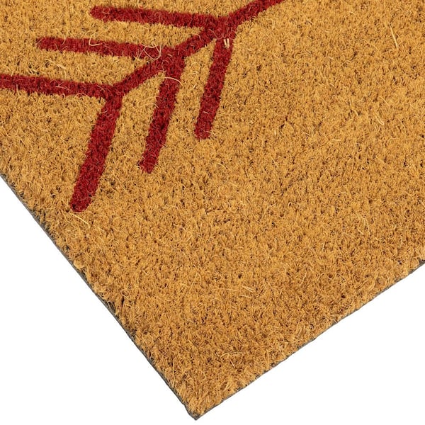Natural Coir "Love" Arrow Outdoor Doormat 18" x 30"