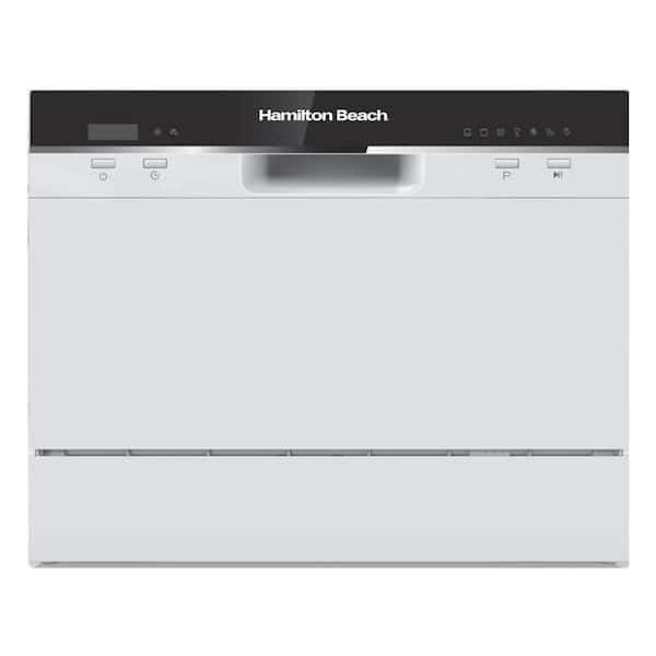 24 in. White Electronic CounterTop Control 600120-volt Dishwasher with 6-Cycles, 6 Place Settings Capacity