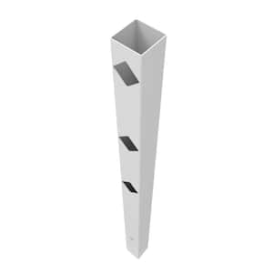 5 in. x 5 in. x 84 in. White Vinyl Fence End/Gate Post