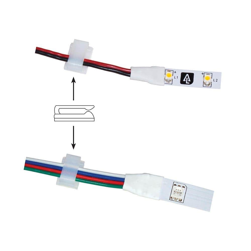 White Plastic Wire Support Clips for LED Strip Lights