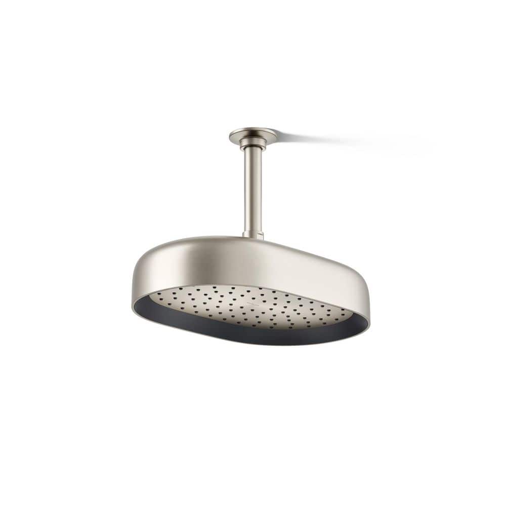 Statement 1-Spray Patterns with 1.75 GPM 10 in. Wall Mount Fixed Shower Head in Vibrant Brushed Nickel price history on PriceWatchPro