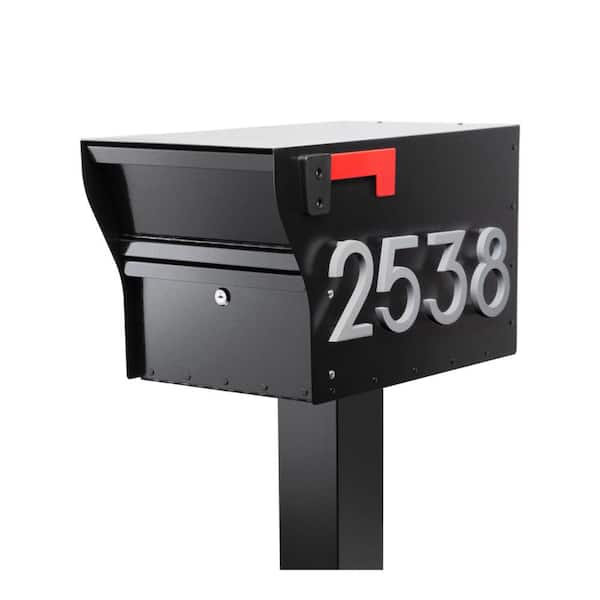 Package: MailVault Mailbox / with Standard Post and Stand-Off Numbers