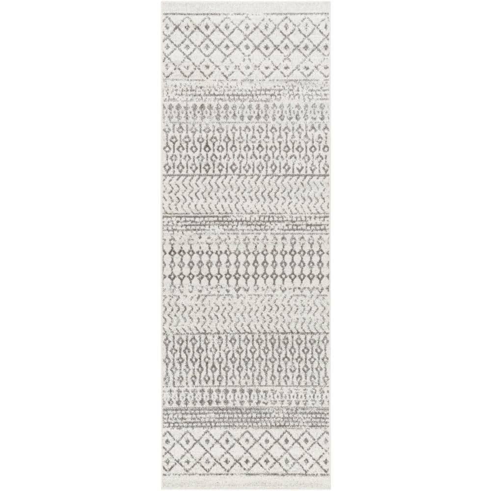 Alois Cream/Charcoal Geometric 3 ft. x 8 ft. Indoor Runner Area Rug price history on PriceWatchPro