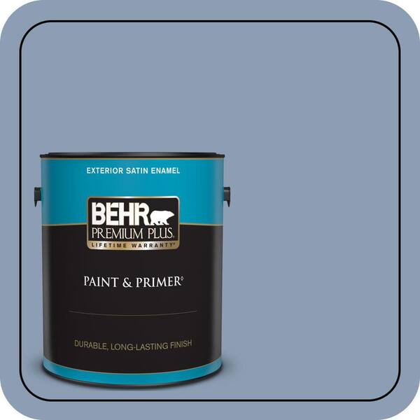 BEHR PREMIUM PLUS 1 gal. #PPU15-10 China Silk Satin Enamel Exterior Paint & Primer