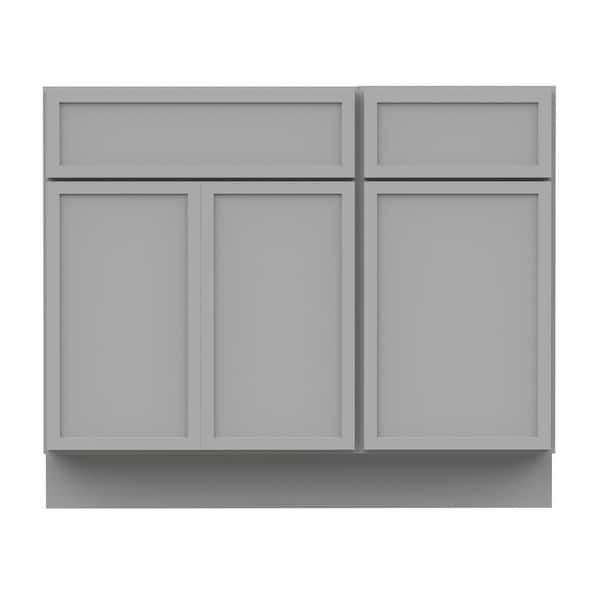 39 in. W x 21 in. D x 32.5 in. H Bath Vanity Cabinet without Top in Gray