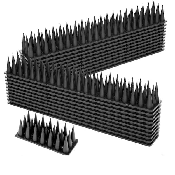20-Pack Bird Spikes for Outdoor Use, Squirrel, Raccoon, Pigeon, and Cat Protection