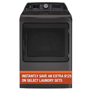 Profile 7.4 cu. ft. Smart Electric Dryer in Diamond Gray with Steam, Sanitize Cycle and Sensor Dry, ENERGY STAR