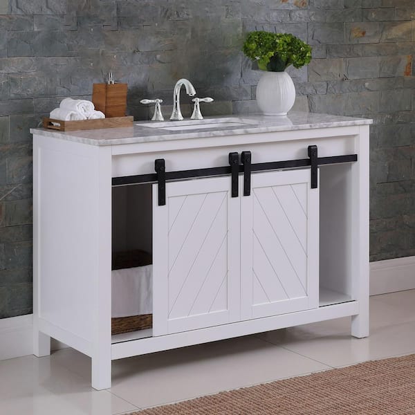 California 48-inch Vanity with Matte White Top