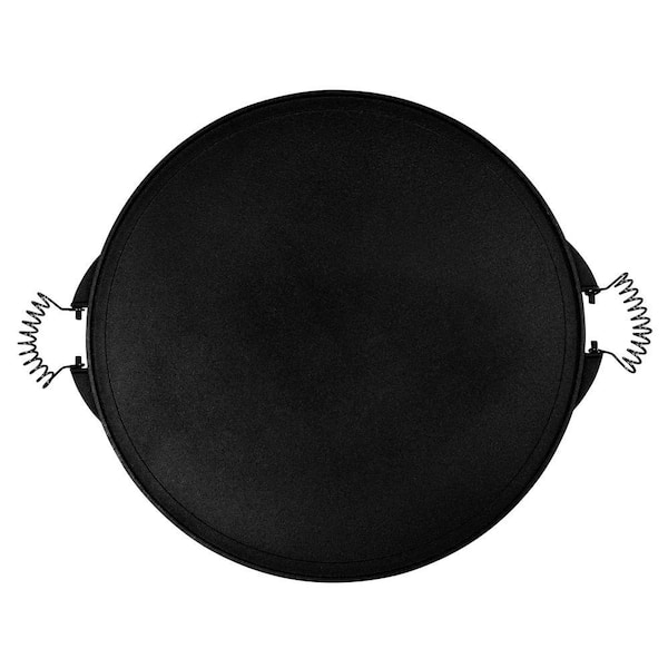 Espegard Campfire Reversible Cast Iron Grill Plate with Smooth and Ridged Surfaces, Campfire Cooking Accessory, Cast Iron