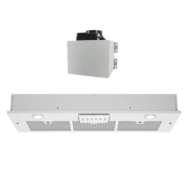 AWOCO Super Quiet 36 in. 800 CFM Ducted Split Insert Range Hood in Stainless Steel