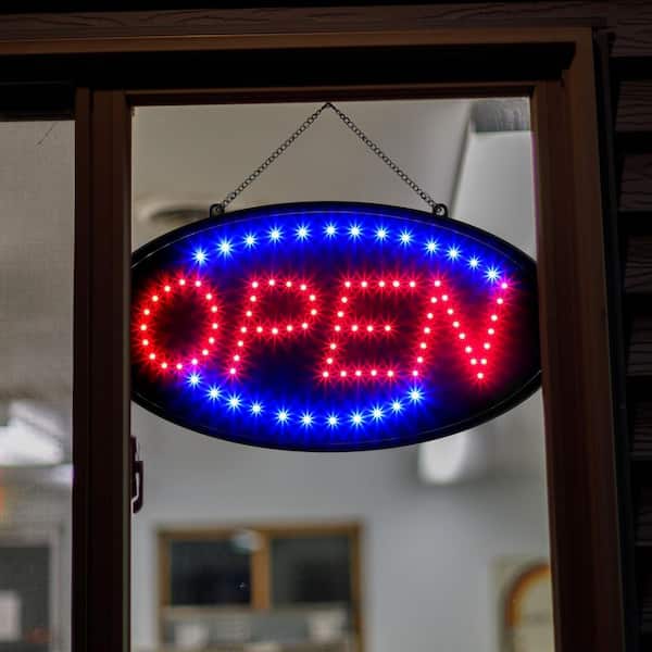 Afoxsos 2-Pack LED Open Sign Ultra Bright Neon Advertisement Board