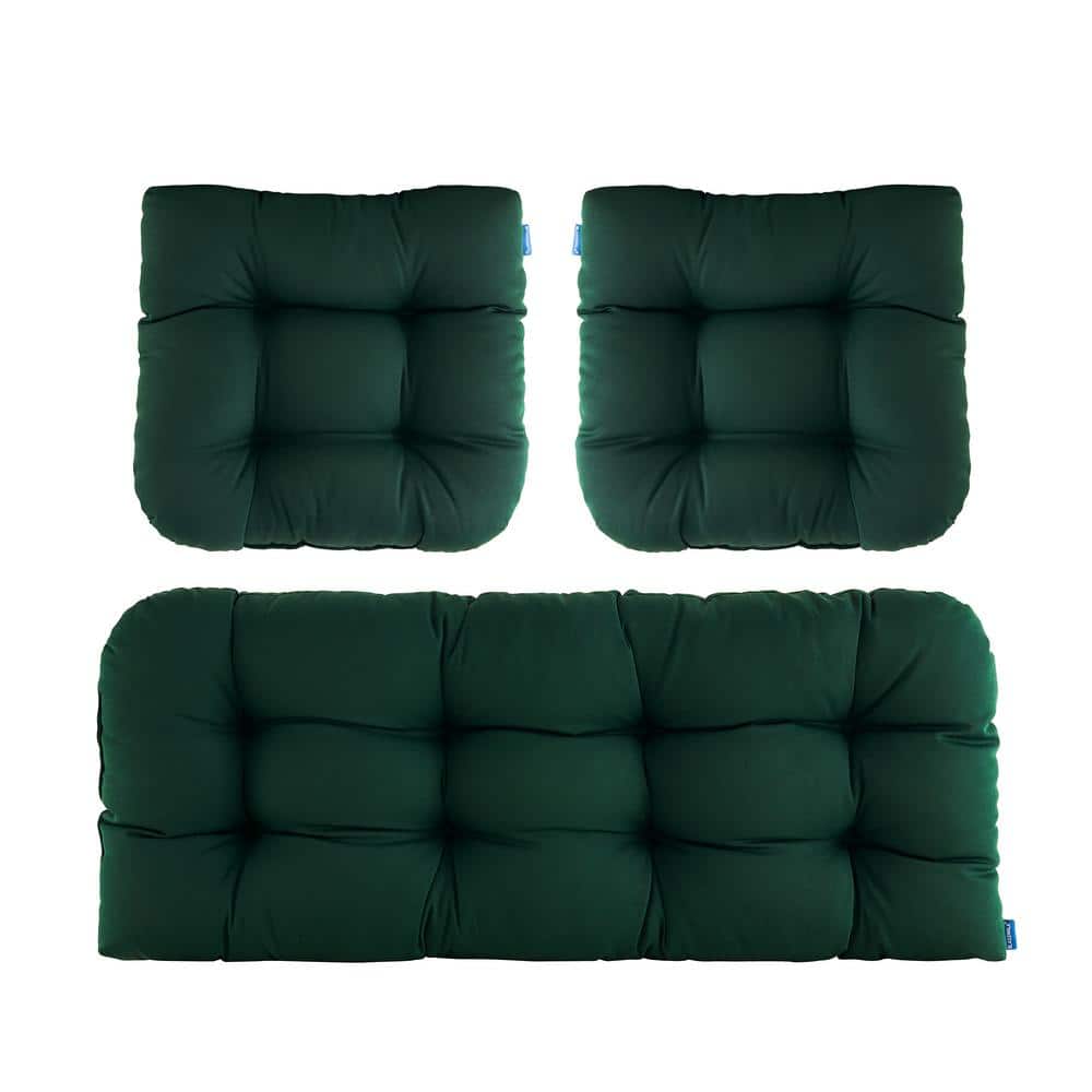 BLISSWALK 3Piece Outdoor Chair Cushions Loveseat Outdoor Cushions