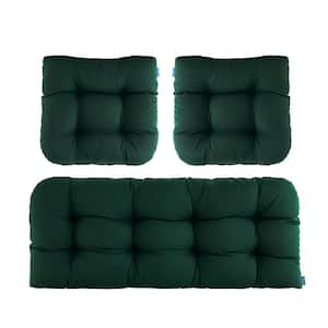 3-Piece Outdoor Chair Cushions Loveseat Outdoor Cushions Wicker Patio Cushion for Patio Furniture, Invisible H4" X W19"