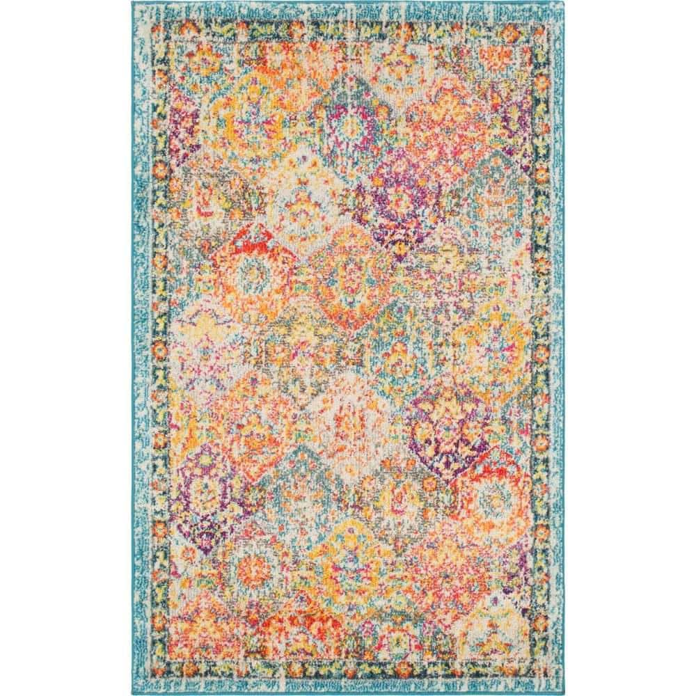 Penrose Blake Multi 3 ft. 3 in. x 5 ft. 3 in. Area Rug price history on PriceWatchPro