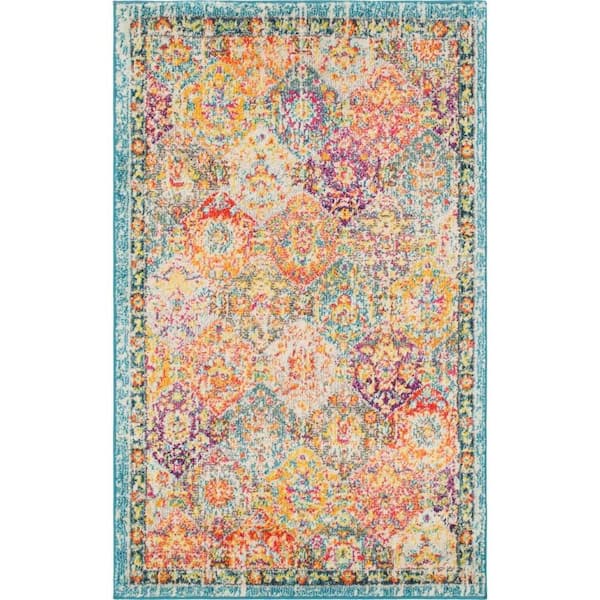 Penrose Blake Multi 3 ft. 3 in. x 5 ft. 3 in. Area Rug