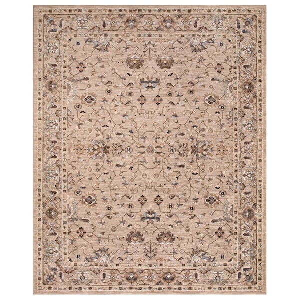 Concord Global Trading Cashmere Taupe 5 ft. x 8 ft. Traditional Area Rug