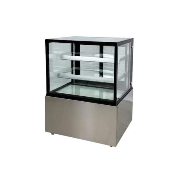 36 in. 27 cu. ft. NSF Commercial Auto Defrost Bakery Display Refrigerator Case with LED Lighting in Stainless Steel