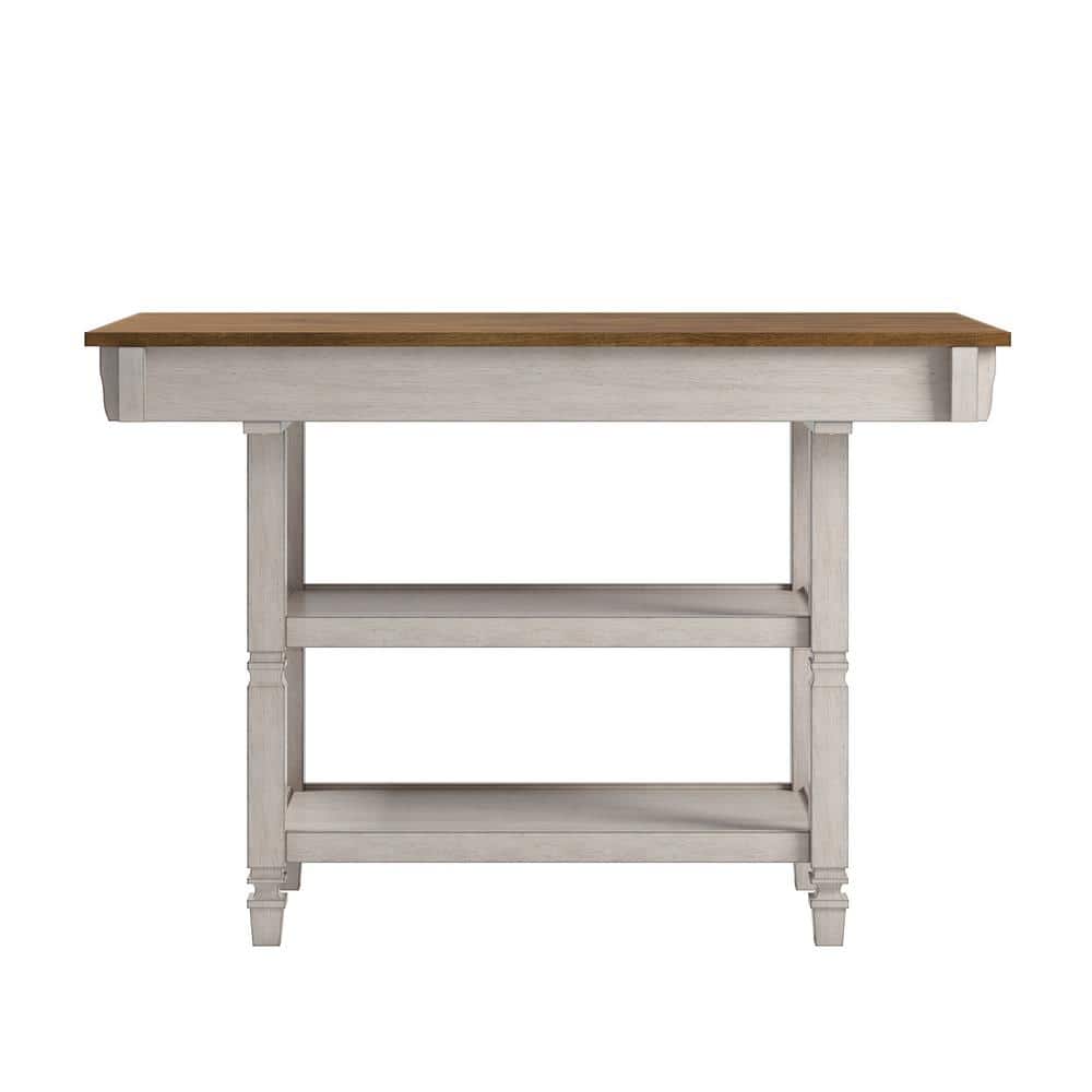 Antique Black 2-Tone Kitchen Island Buffet - thumbnail 9