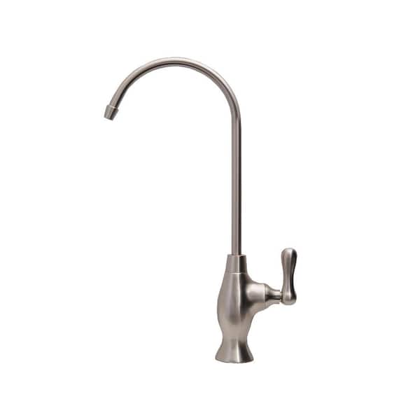 APEC Water Systems Ceramic Disc Single-Handle Beverage Faucet Coke Bottle Shaped Lead Free Non-Air Gap in Brushed Nickel