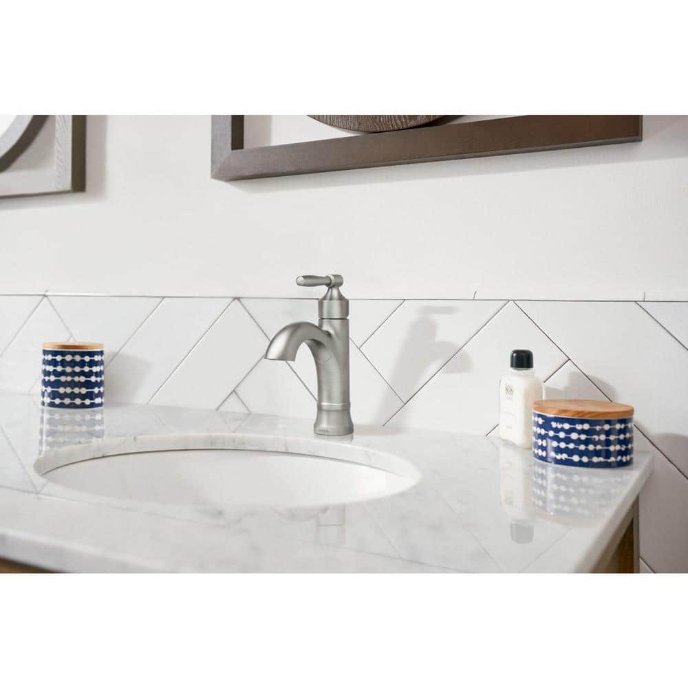 Halle Brushed Nickel Single Handle Bathroom Faucet