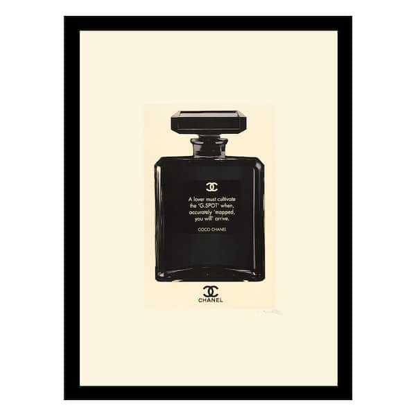 VENICE BEACH Collections Glam Perfume Bottle, Classic Quote by Fairchild Paris Framed Graphic Print Abstract Poster Art Print 18 in. x 14 in.