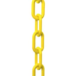 2 in. (#8, 51 mm) x 10 ft. Yellow Plastic Chain