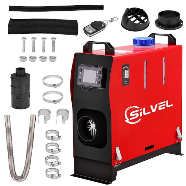 SILVEL Diesel Heater 27304 BTUs Muffler 8KW Portable Forced Air Space ...