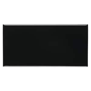 Daltile Restore Black 3 in. x 6 in. Glazed Ceramic Subway Sample Tile ...