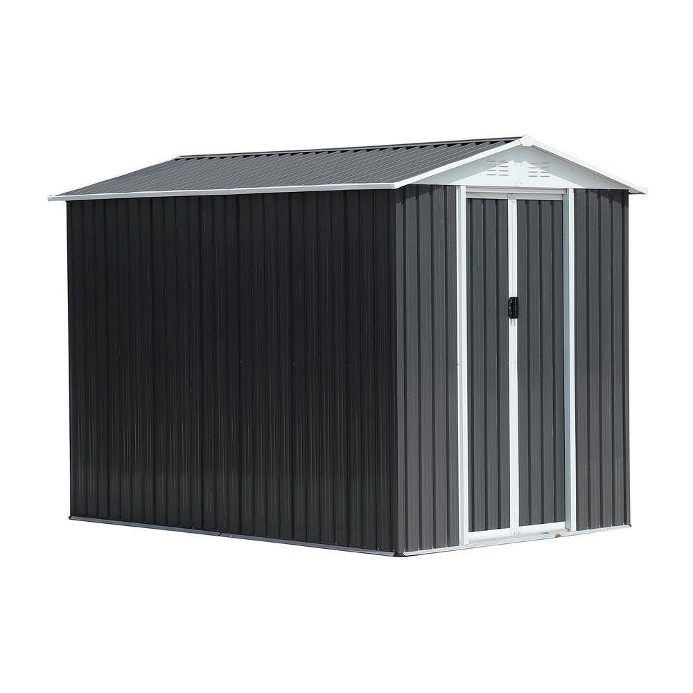 9 ft. W x 6 ft. D Outdoor Metal Storage Shed with Aluminum Alloy Frame and Sliding Doors, Gray (54 sq. ft.) price history on PriceWatchPro