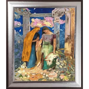 Mystical Conversation, 1896 by Odilon Redon Magnesium Framed Fantasy Oil Painting Art Print 25.25 in. x 29.25 in.