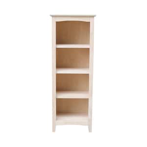 Brooklyn 48 in. Unfinished Wood 4 Shelf Standard Bookcase with Adjustable Shelves