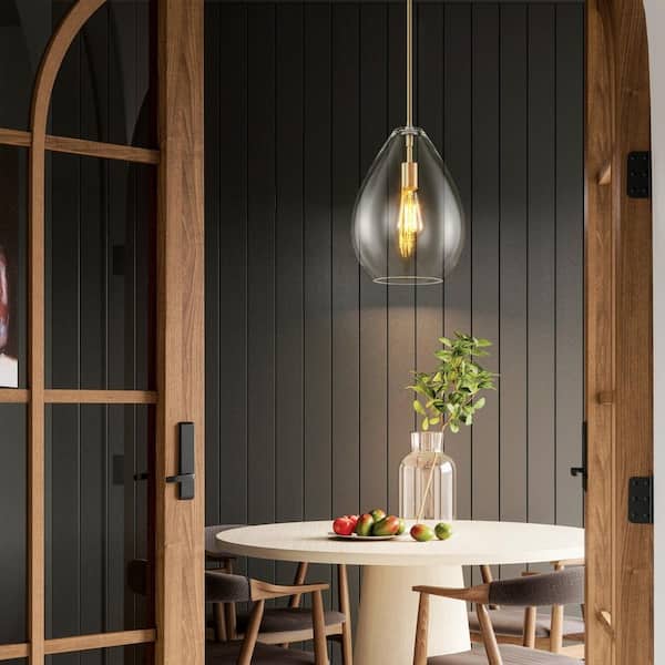 Rennnsan Athol 1-Light Brushed Gold Industrial Pendant Lighting