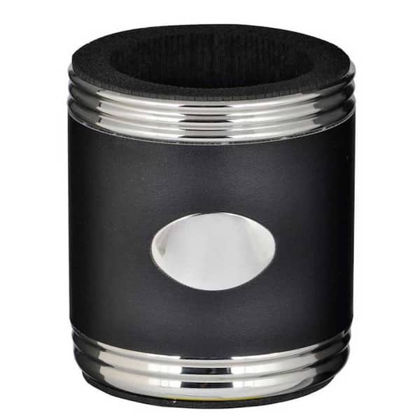Taza Black & Stainless Steel Can Holder (Set of 2)