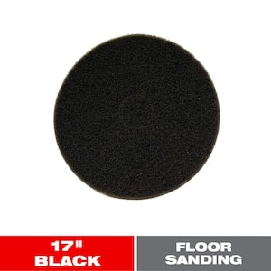 17 in. Non-Woven Black Buffer Pad