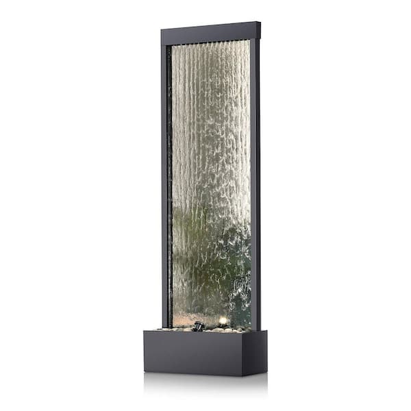 Alpine Corporation 72 in. Tall Indoor/Outdoor Mirror Zen Waterfall