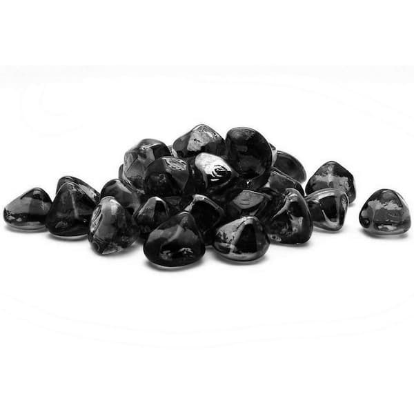 Margo Garden Products 20 lb. Decorative Fire Glass Black Diamonds
