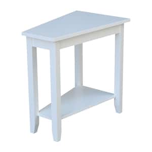 Keystone White Solid Wood Accent Table