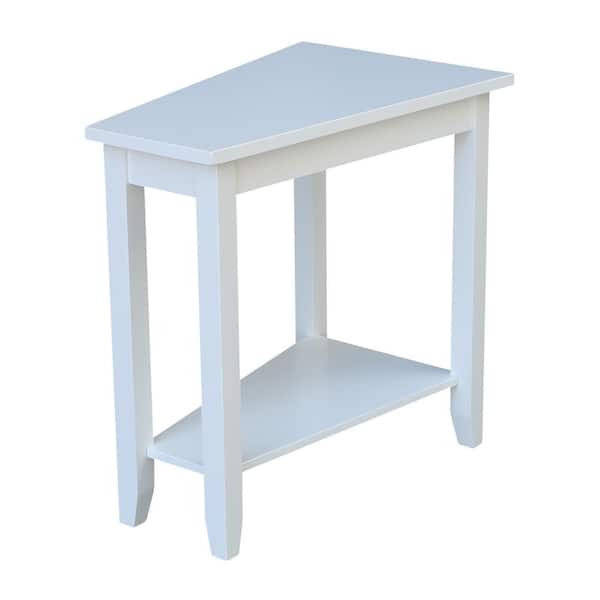 International Concepts Keystone White Solid Wood Accent Table