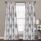 Lush Decor Gray Solid Rod Pocket Room Darkening Curtain - 54 in. W x 84 ...