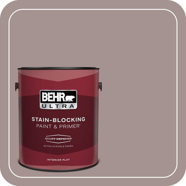 BEHR ULTRA 1 gal. #740B-4 Suede Leather Extra Durable Flat Interior Paint & Primer